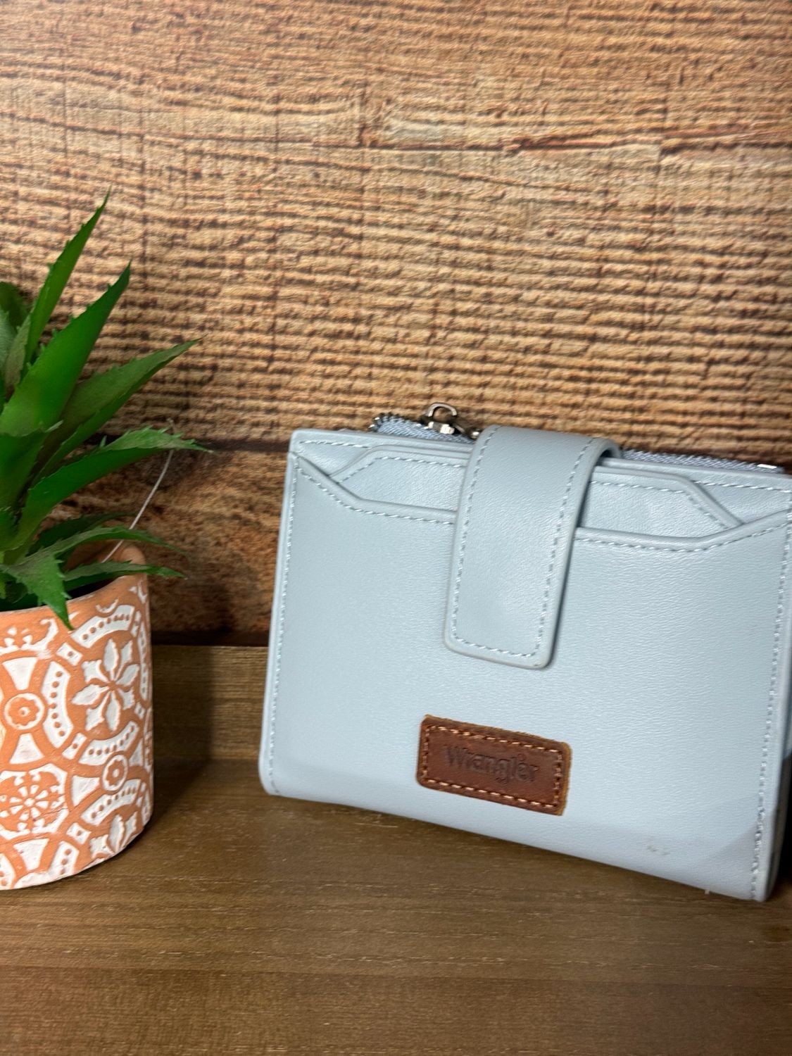 Wrangler Card Holder Bifold Blue Wallet 