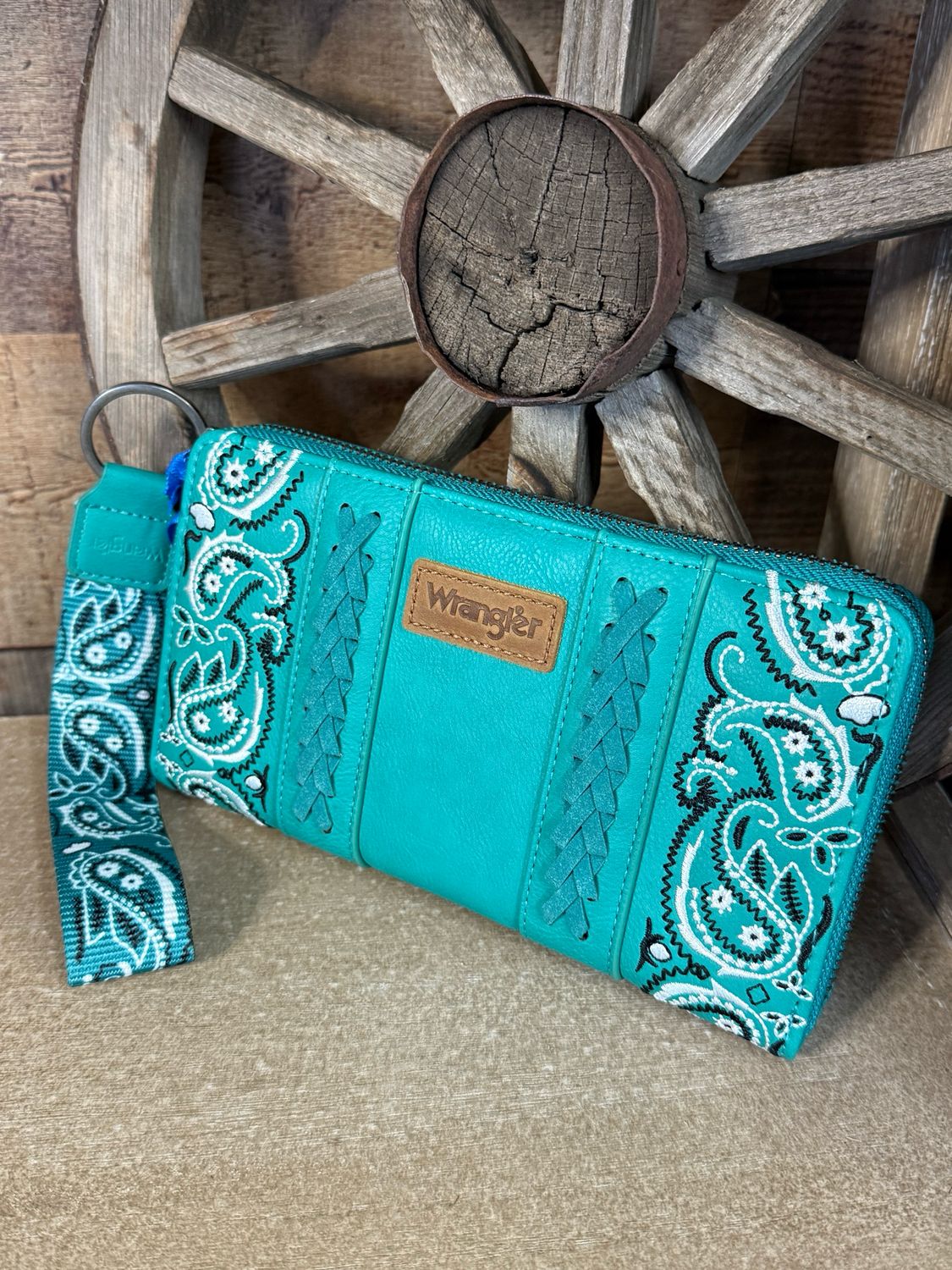 Wrangler Paisley Print Wallet -Turquoise 