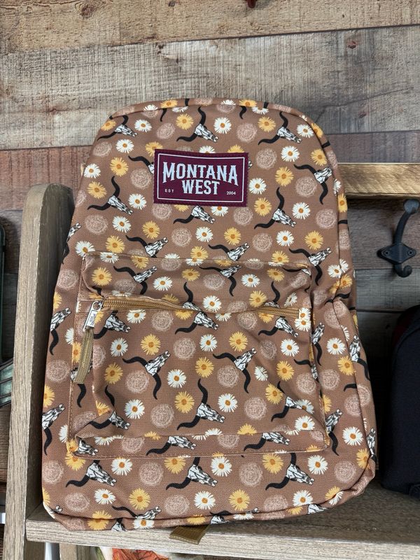 Montana West 2pc Set Western Skull Backpack