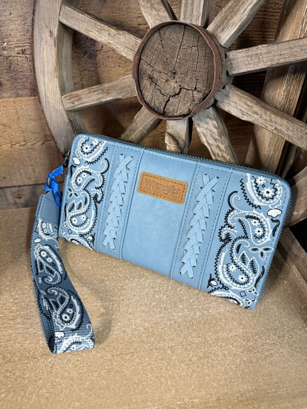 Wrangler Paisley Print Wallet -Jean
