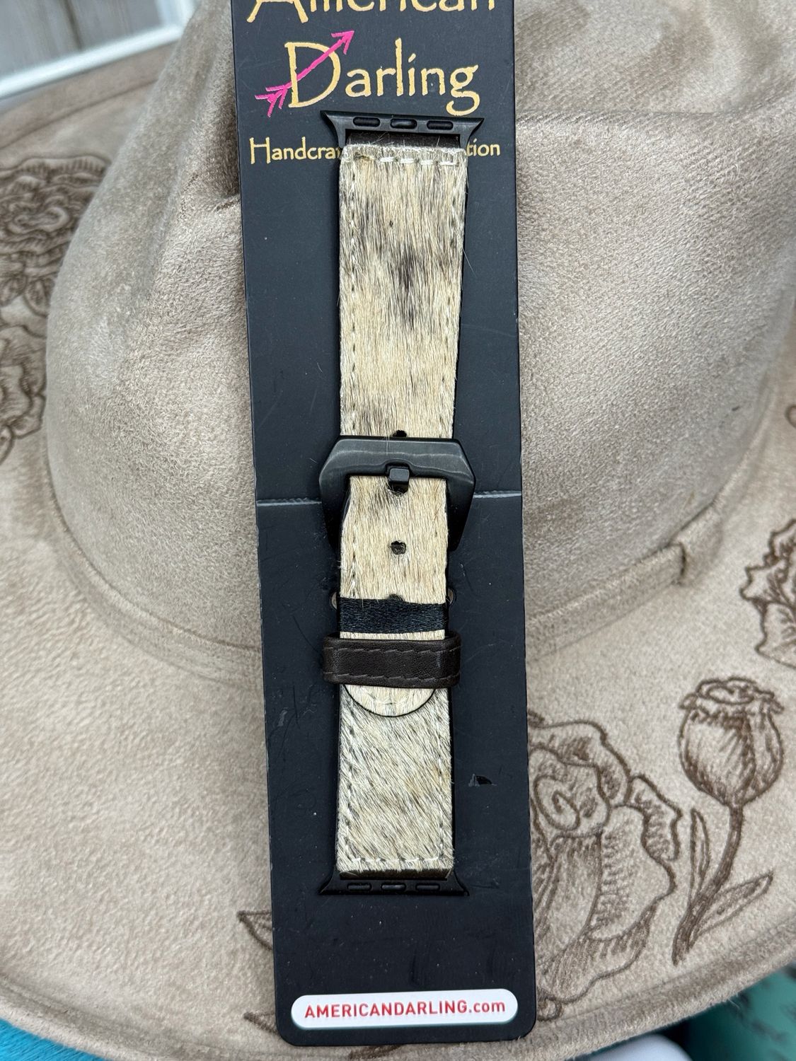 38/41 Salt Pepper Cowhide Apple Watch Band 