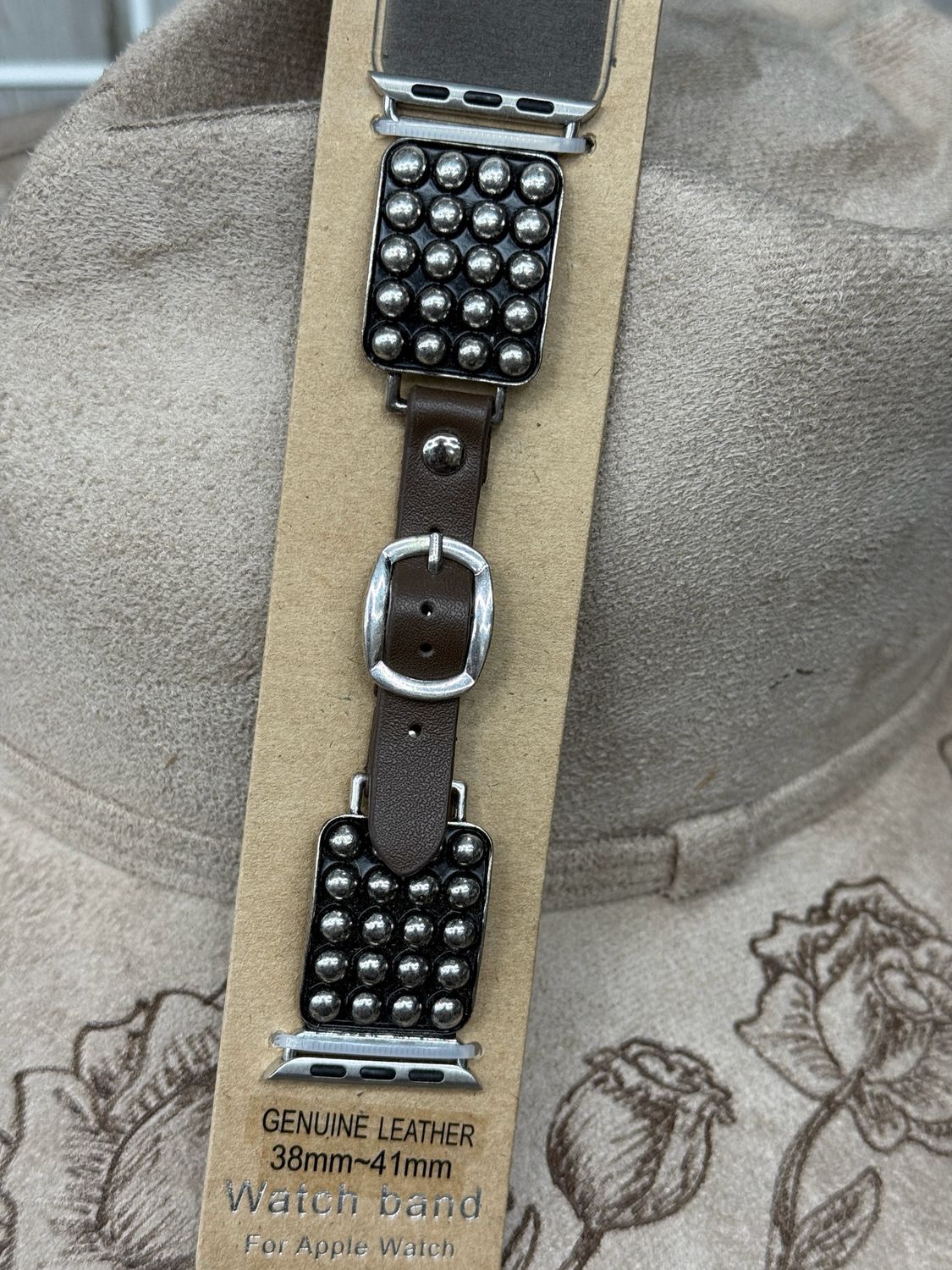 38/41 Western Studded Leather Apple Watch Band
