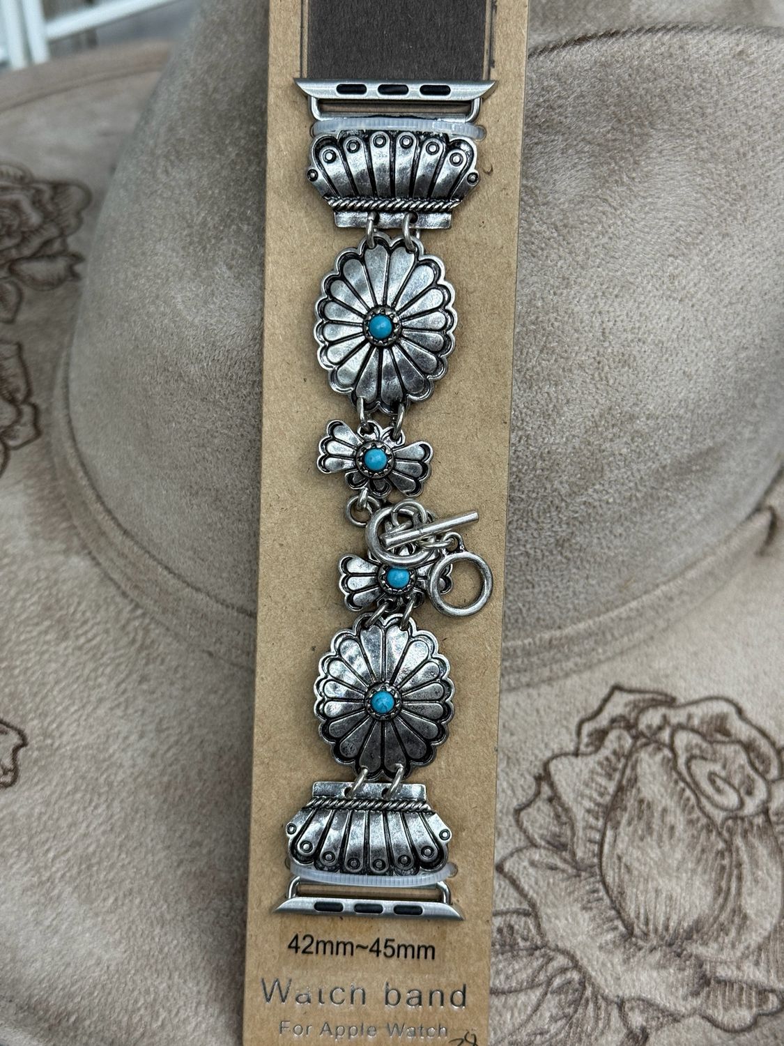 42/45 Concho Turquoise Apple Watch Band 