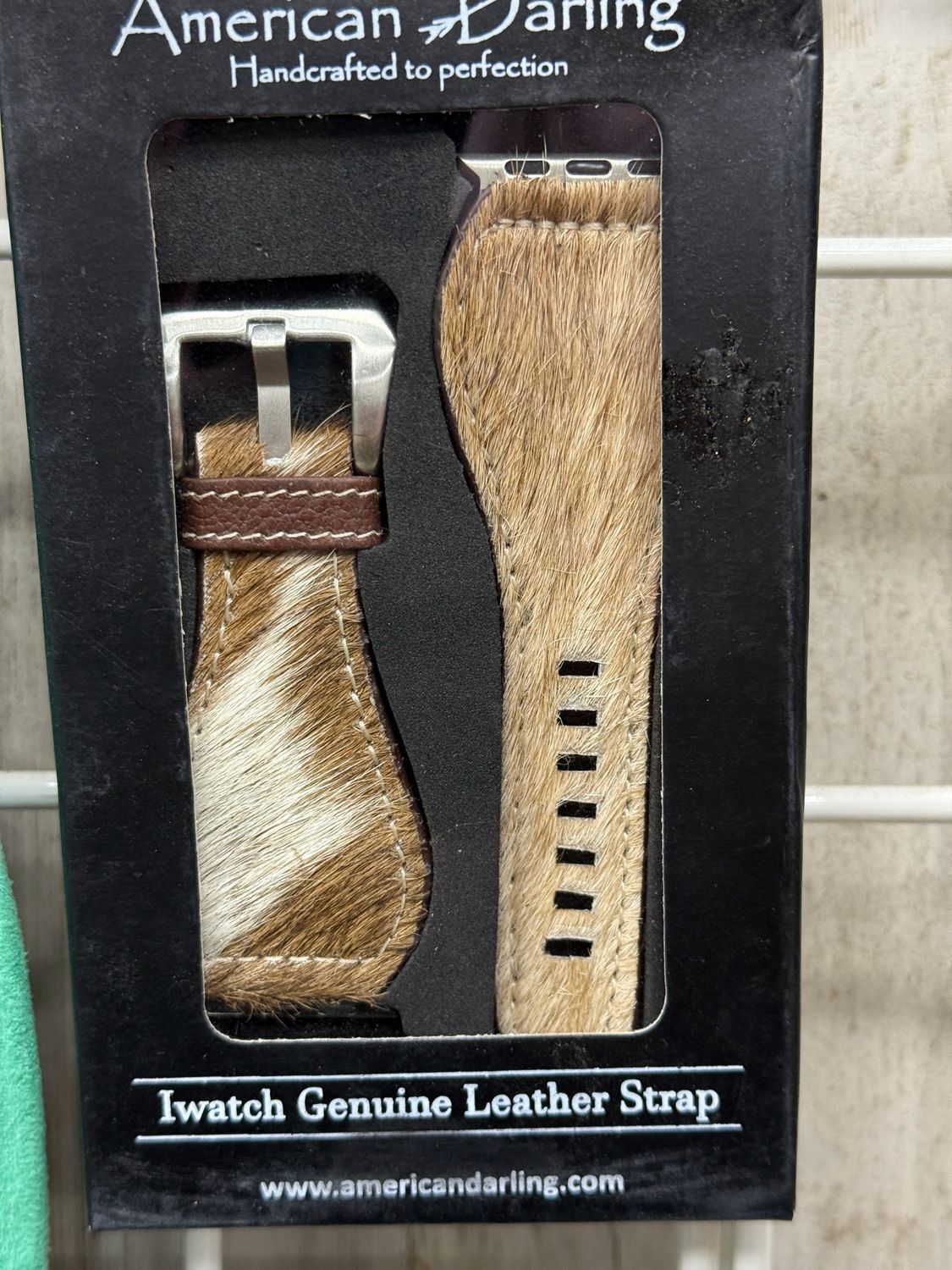 38/41 Tan White Cowhide Apple Watch Band 