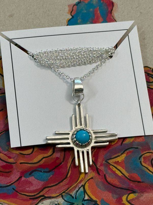 Turquoise Zia Necklace 