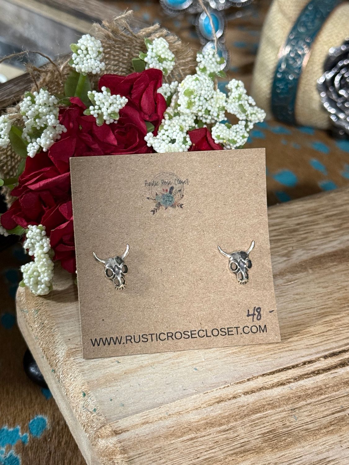 Skull Sterling Silver Stud Earrings