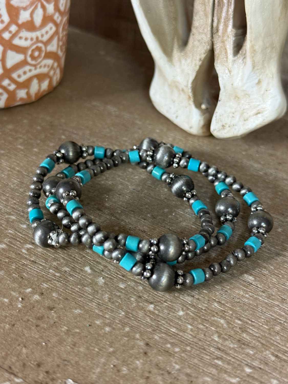 Inspired Navajo Bead Stretch Bracelets