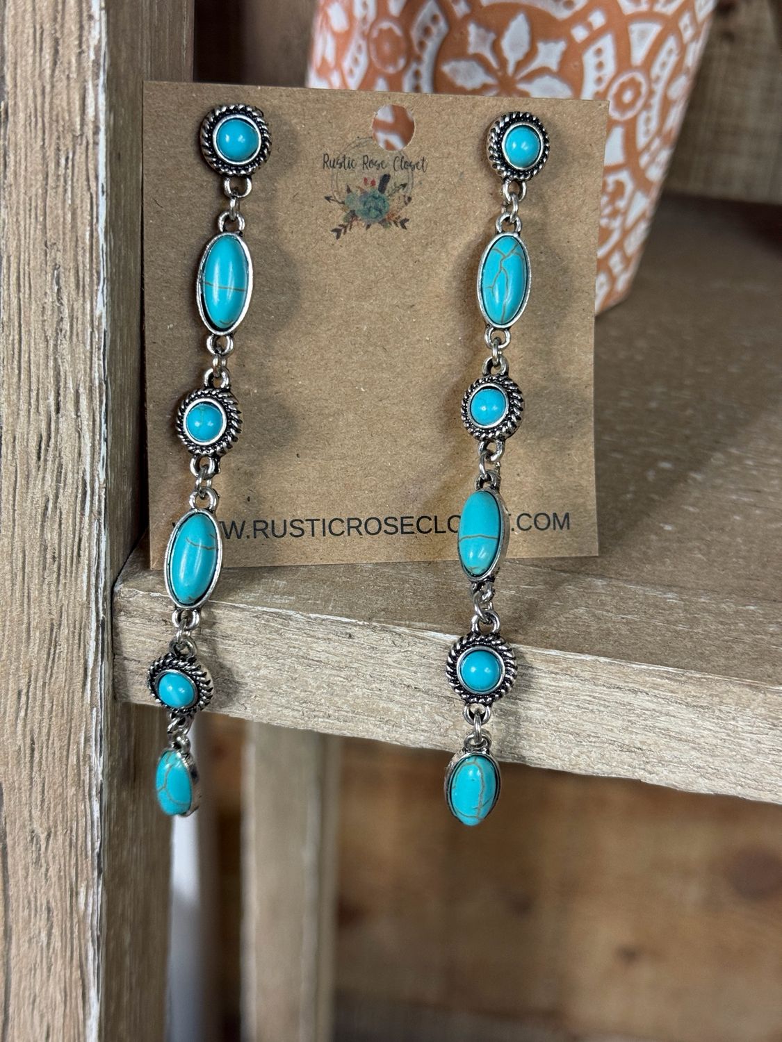 Turquoise Dangle Drop Earrings