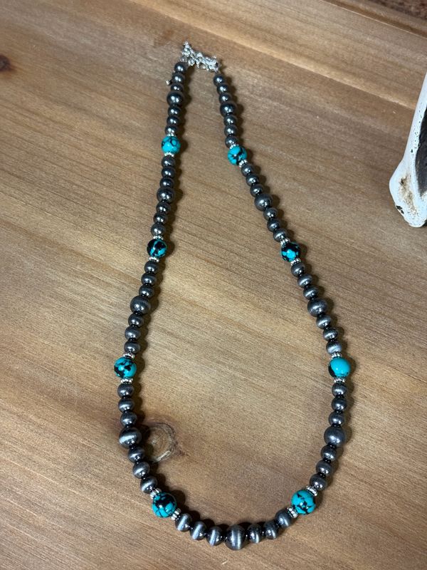 Turquoise Navajo Pearl Necklace