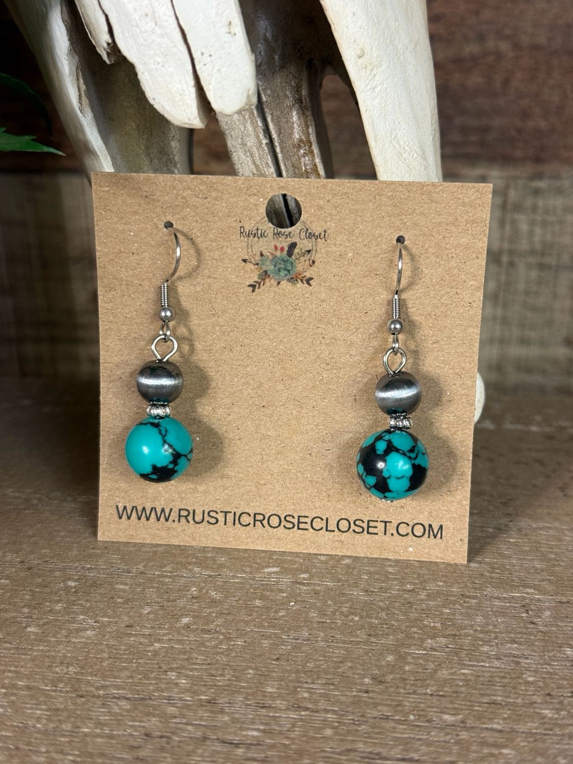 Turquoise Navajo Pearl Dangle Earring