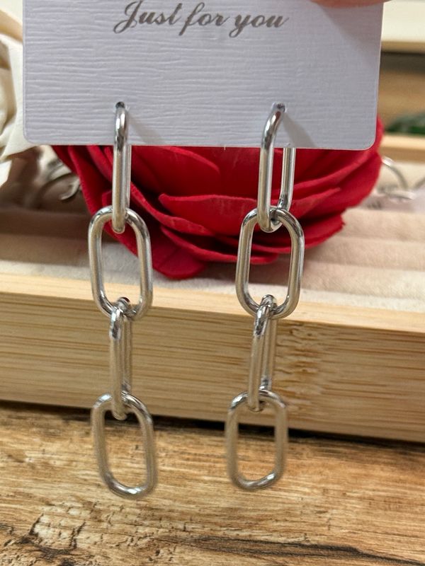 Paper Clip Dangle Earrings