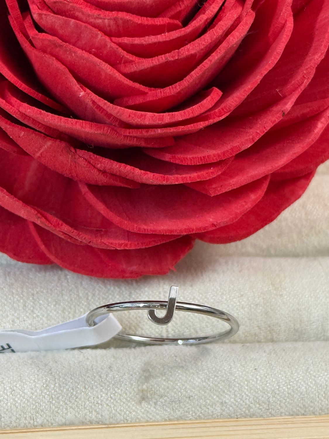 “J” Initial Letter Ring size 5