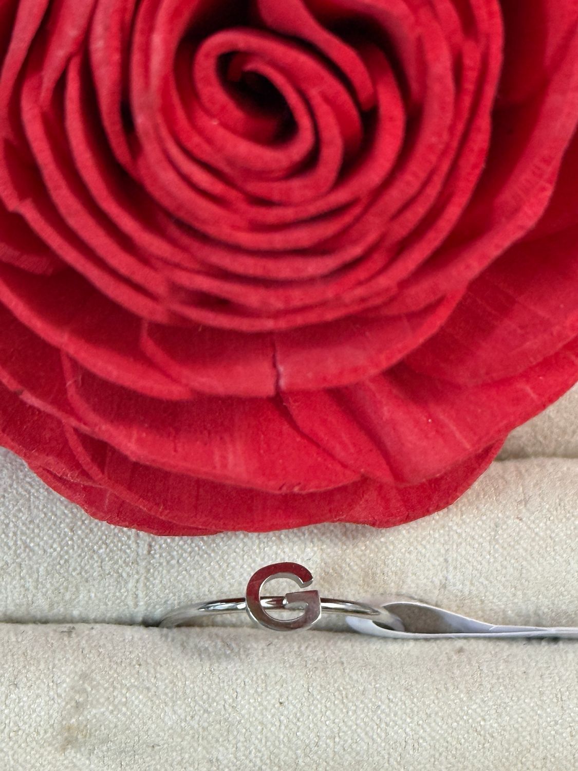 “G” Initial Letter Ring size 7