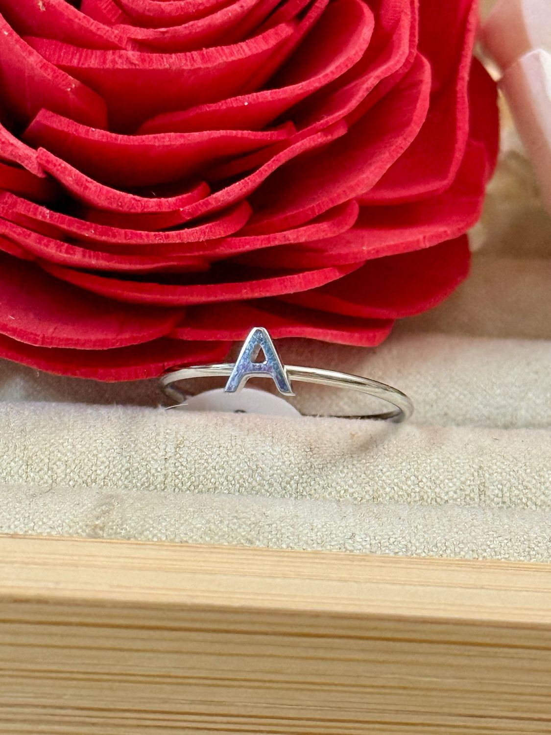 “A” Initial Letter Ring size 8