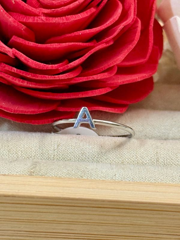 “A” Initial Letter Ring size 8