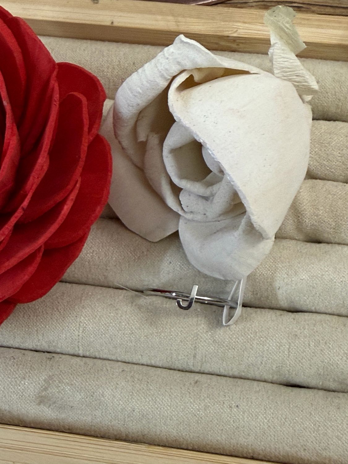 “J” Initial Letter Ring size 8