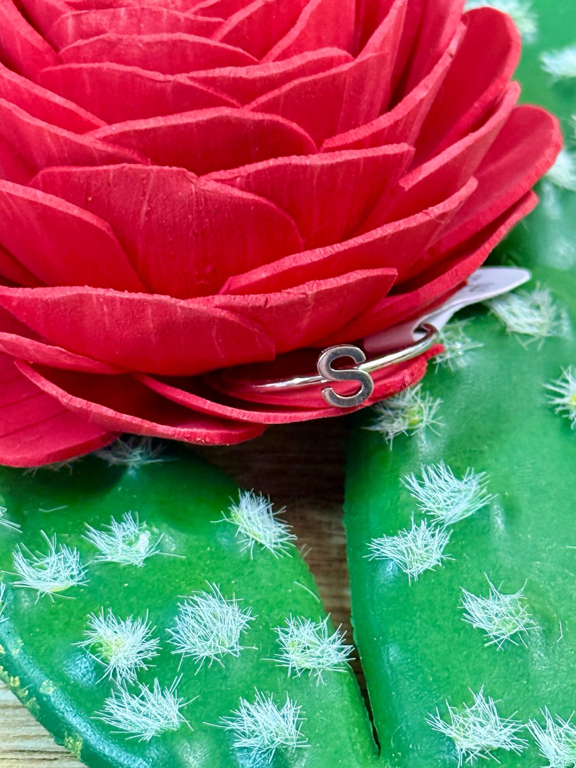 “S” Initial Letter Ring size 8