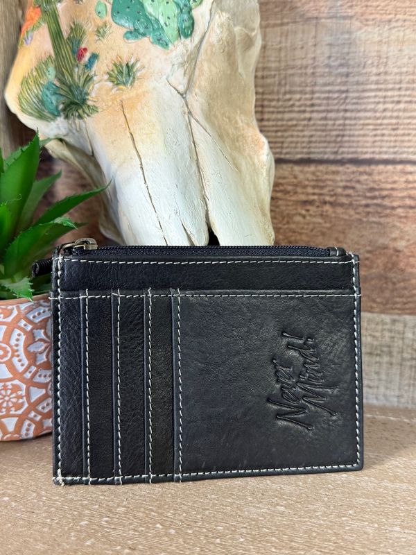 Black Leather Card Holder Wallet