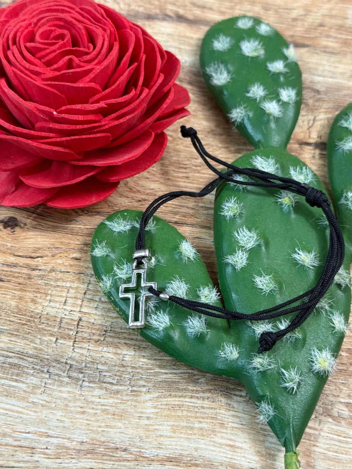 Adjustable Cross Bracelet