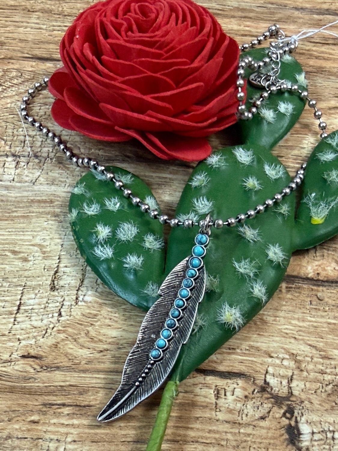 Feather Pendant Necklace