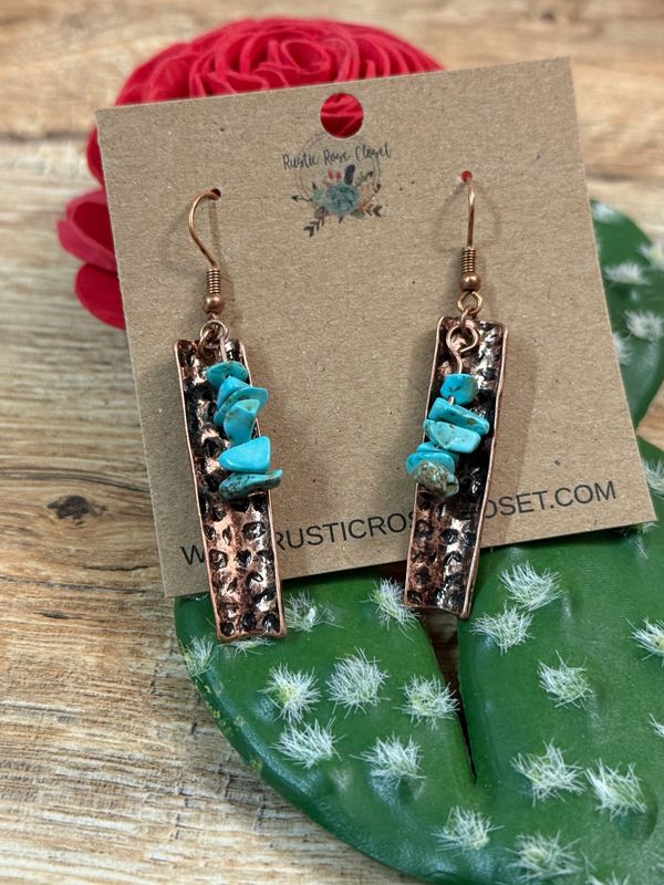 Wild Spirit Turquoise Bar Earrings