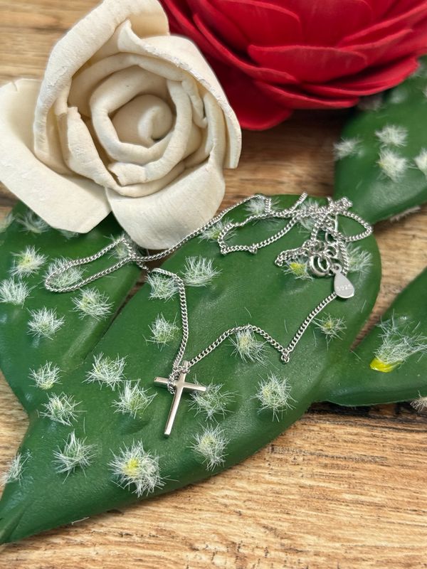 Dainty Cross Charm Necklace