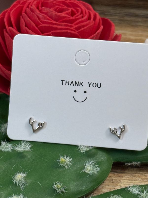 Double Antler Stud Earrings