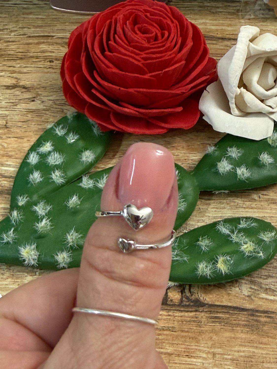 Double Heart Stacking Ring