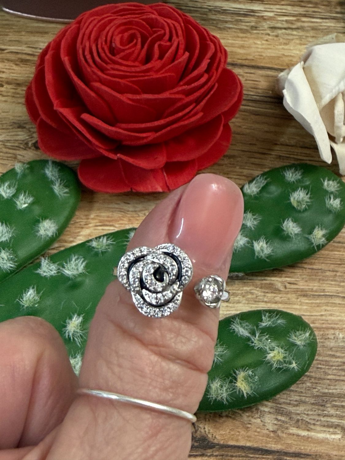 Rose Flower Anxiety Ring
