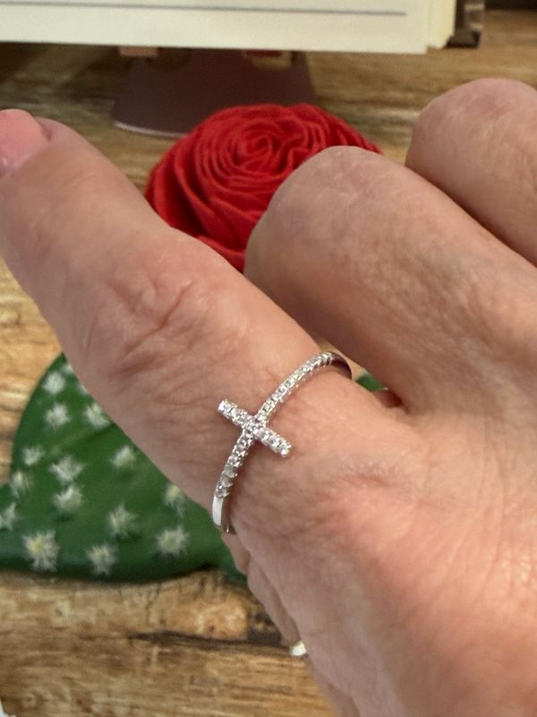 Pave Cross Ring Size 9