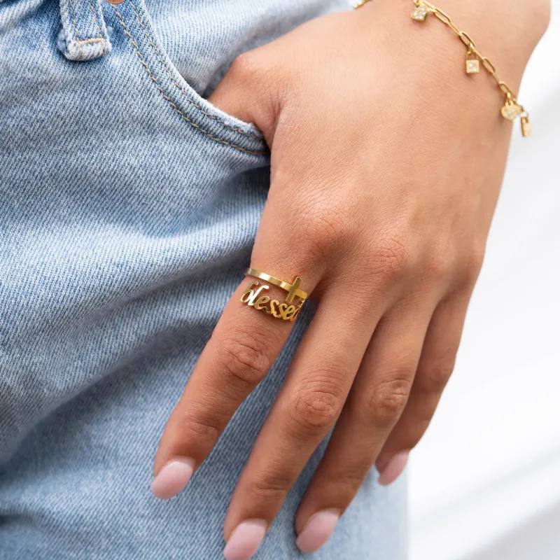 Blessed Adjustable Gold Rings