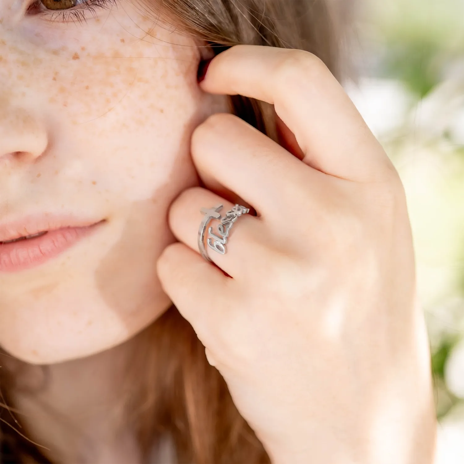 Blessed Adjustable Stainless Ring