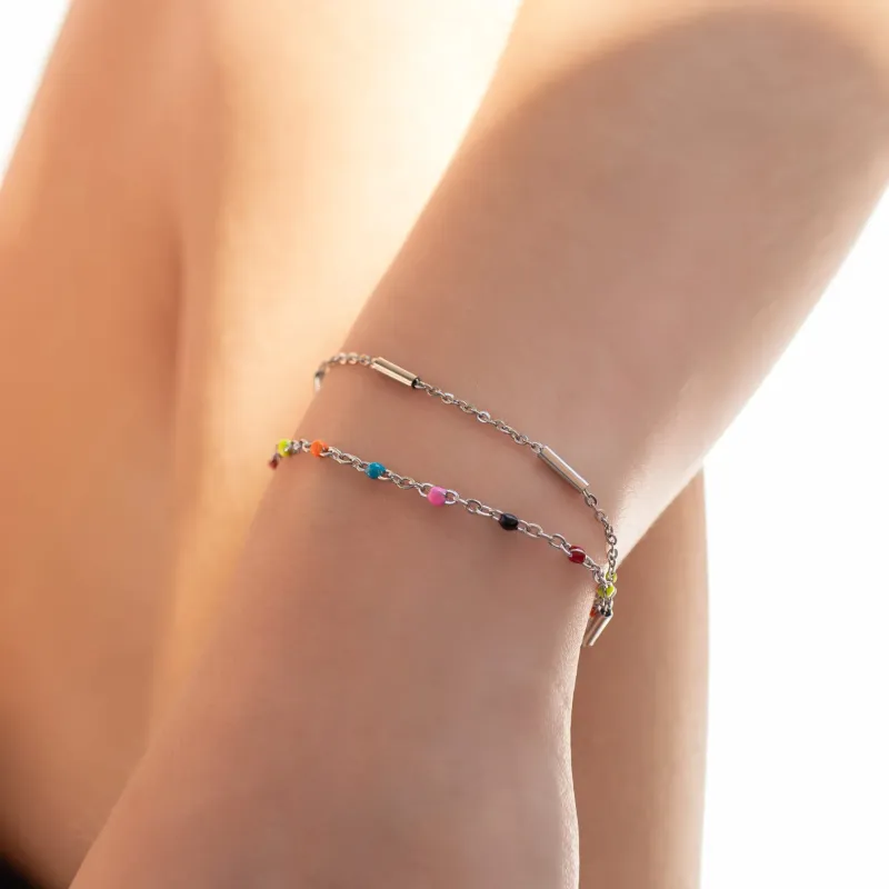 Stainless Confetti Bracelet