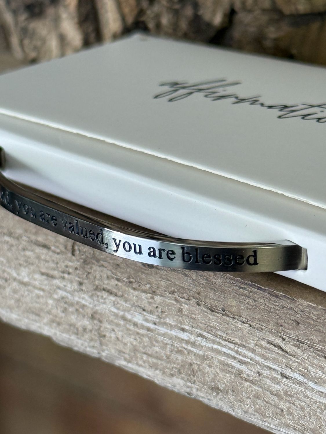 You Are Loved Engraved Cuff Stainless Bracelet
