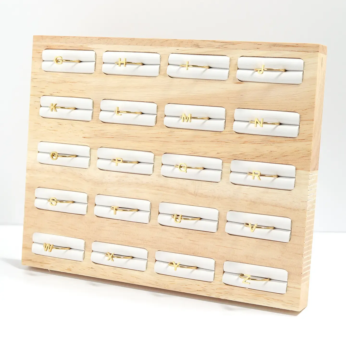 18k Gold Initial Stacking Rings SIZE 9