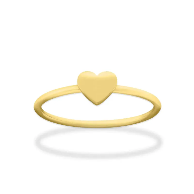 Gold Heart Stacking Ring