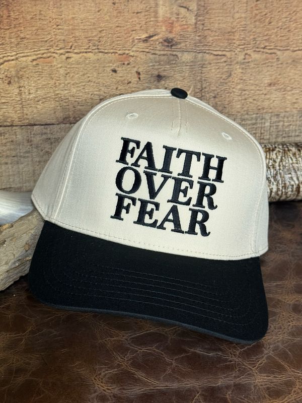 Faith Over Fear Embroidered Trucker Hat