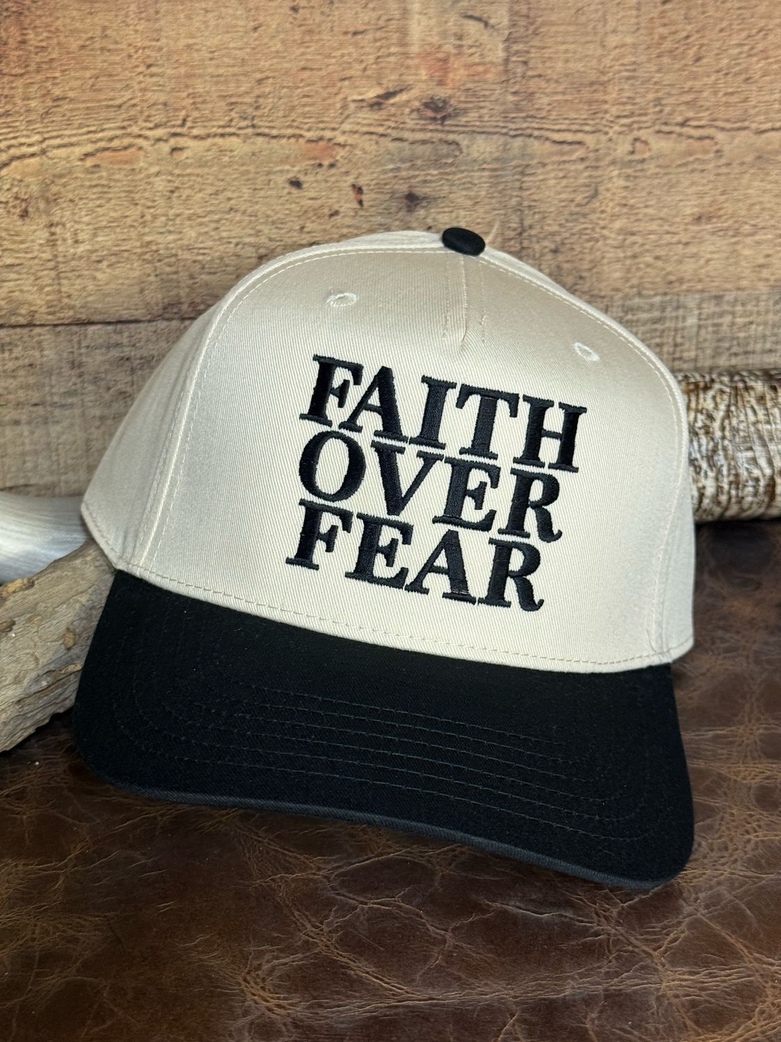 Faith Over Fear Embroidered Trucker Hat