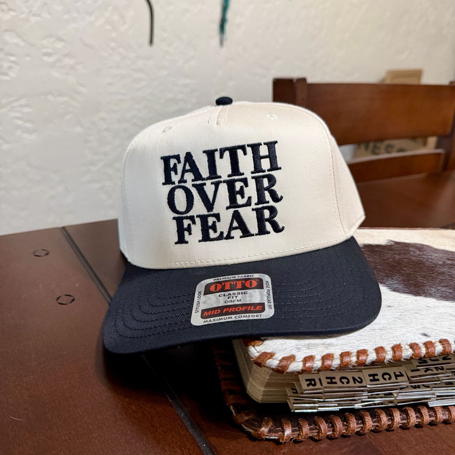 Faith Over Fear Embroidered Trucker Hat