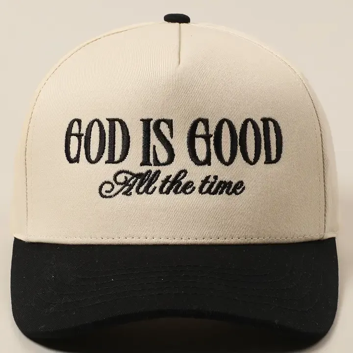 God Is Good All The Time Embroidered Trucker Hat