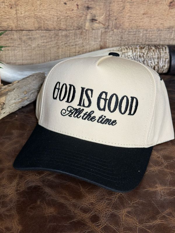 God Is Good All The Time Embroidered Trucker Hat