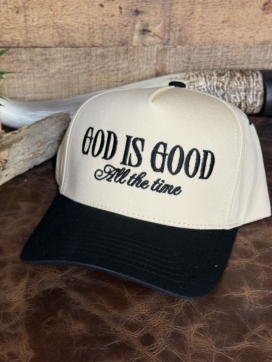 God Is Good All The Time Embroidered Trucker Hat
