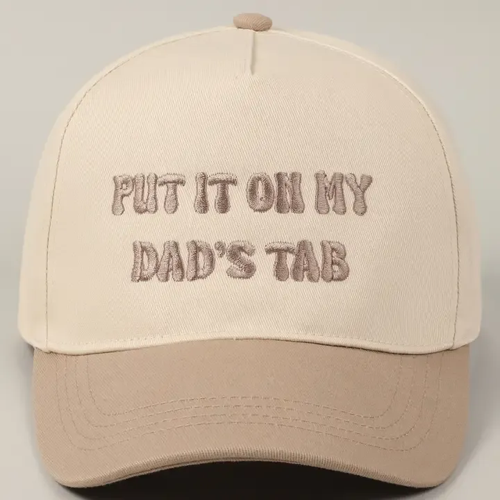 Put It On My Dad’s Tab Embroidered Trucker Hat