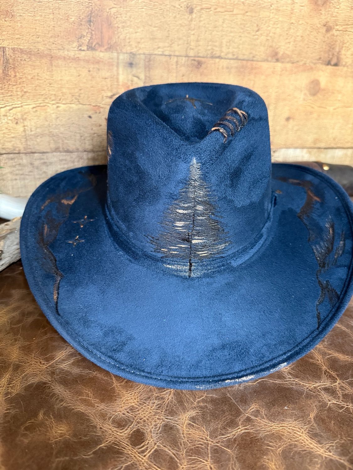 Midnight Pines Burned Cowboy Hat