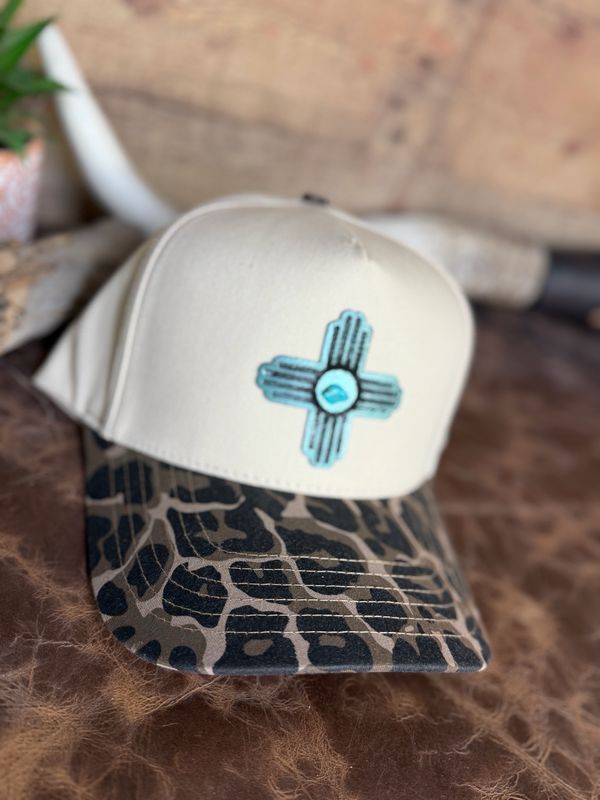 Leopard Teal Zia Trucker Hat