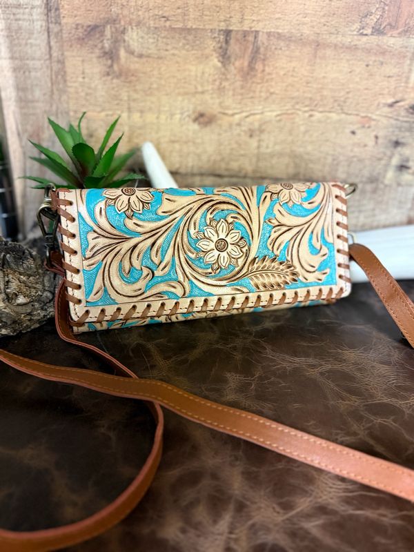 The Turquoise Tooled Wallet