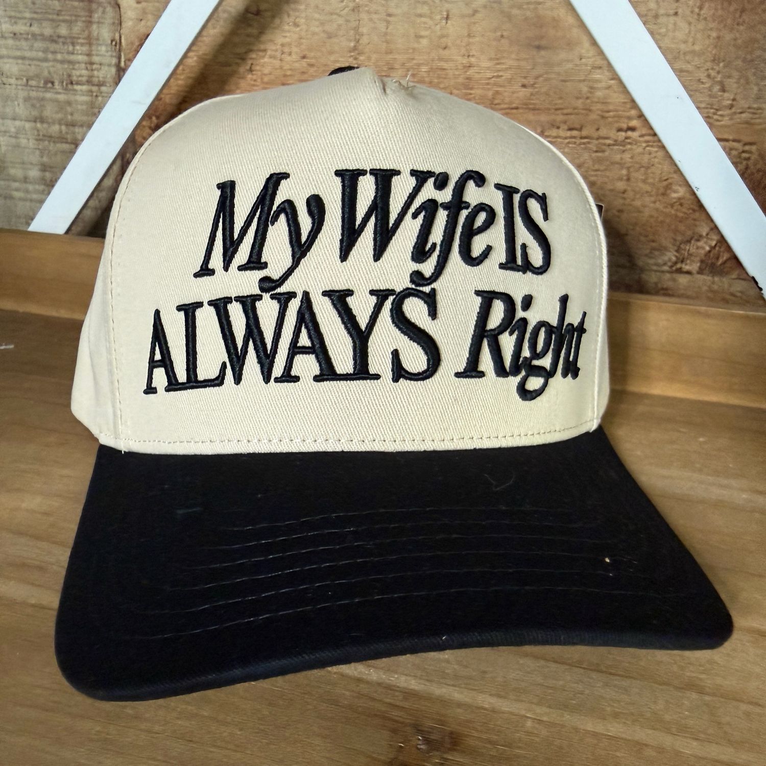 My Wife Is Always Right Embroidered Trucker Hat