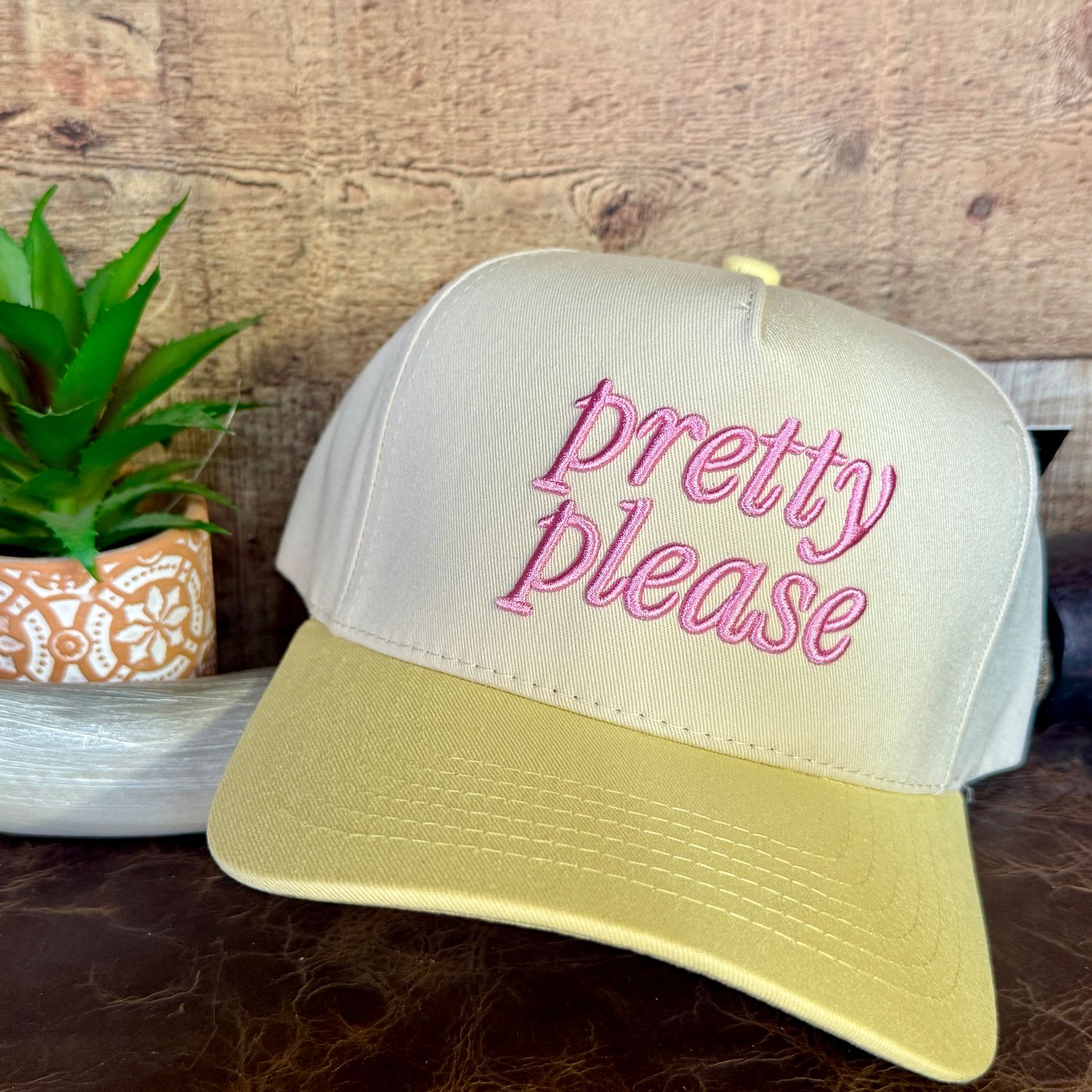 Pretty Please Embroidered Trucker Hat
