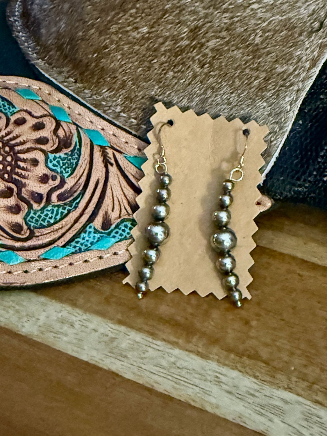 Polished Sterling Silver Pearl Earrings