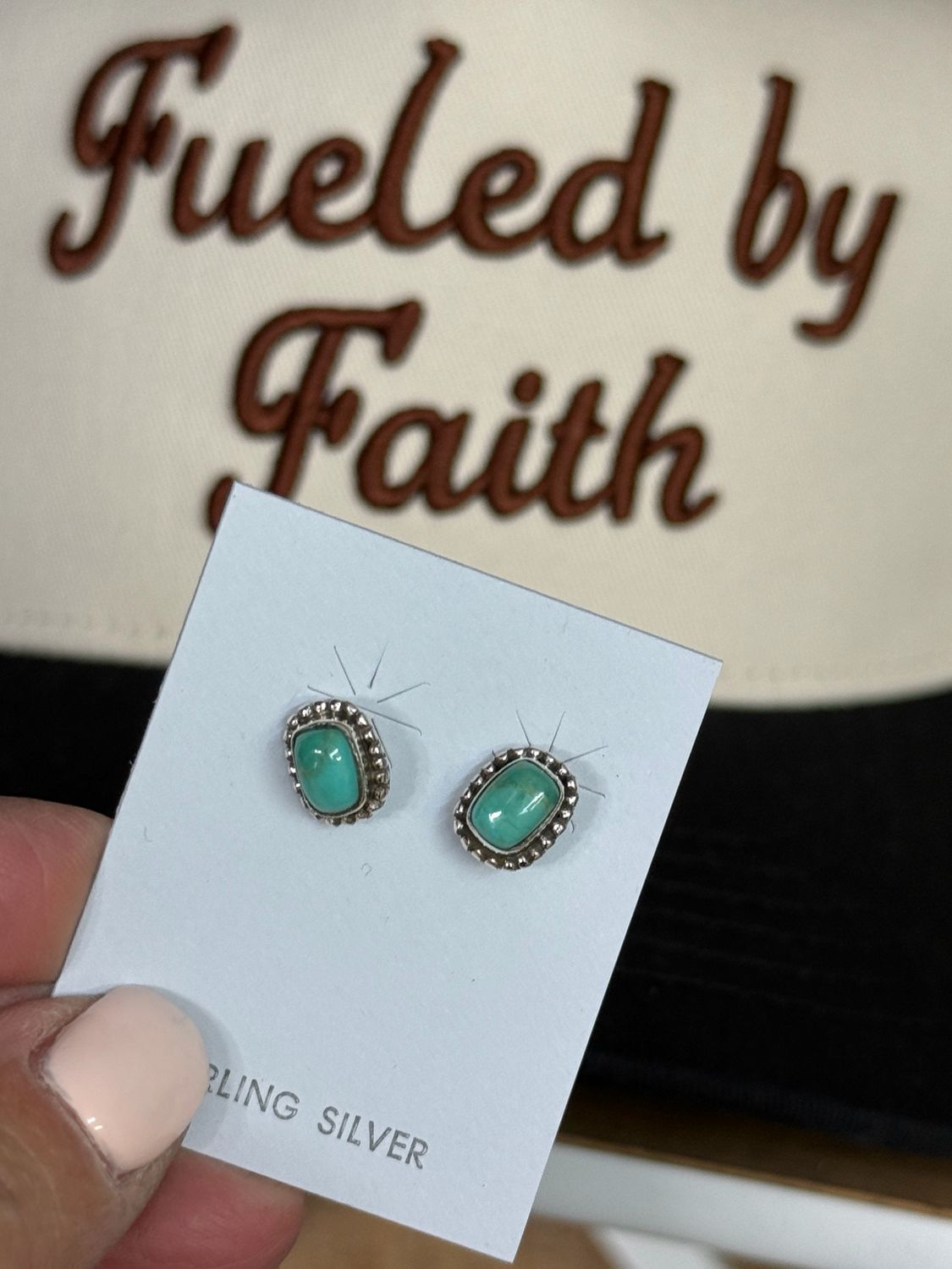Kingman Turquoise Post Earrings